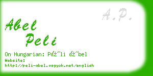 abel peli business card